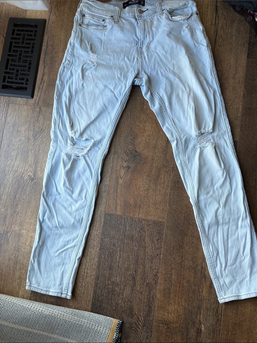 Light Wash Distressed Skinny Jeans